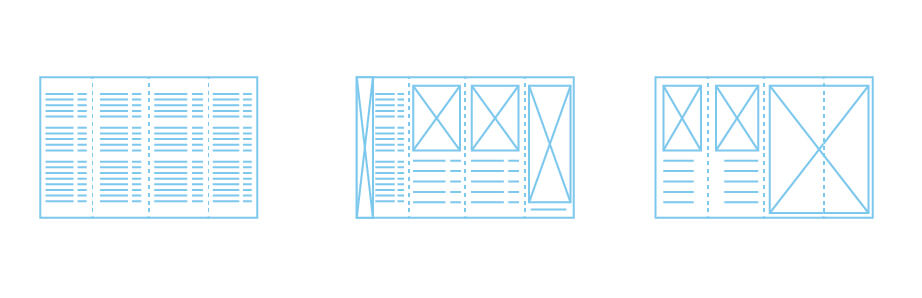 roll fold folded leaflet design layout ideas