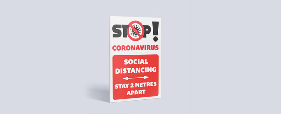 coronavirus social distancing signage