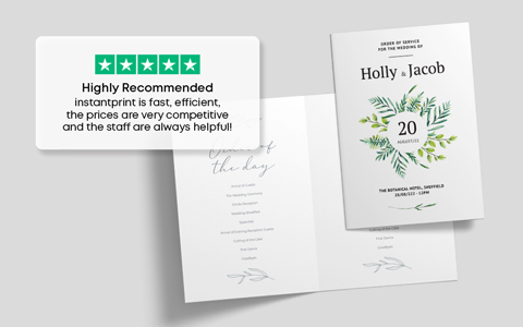 Orders of Service printing