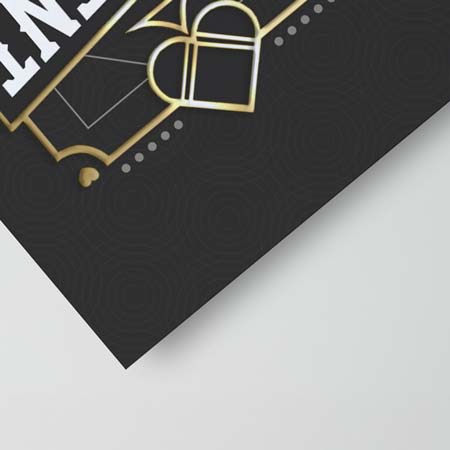 Foil Business Card Gold Silver 450gsm silk matt velvet