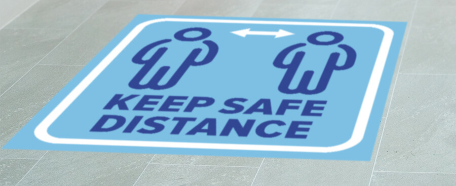 social distancing floor stickers