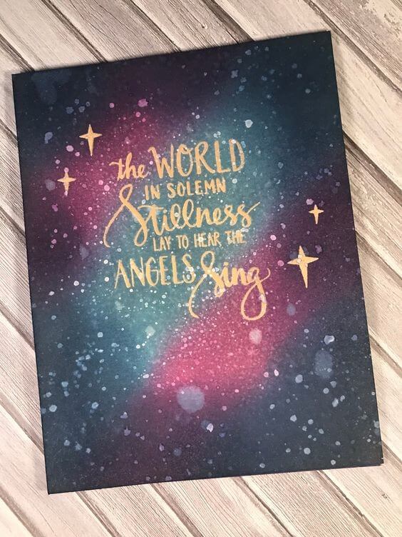 the world in solemn stillness lay to hear the angels sing card
