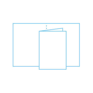 diagram of a half fold leaflet