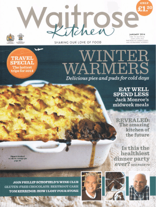 waitrose magazine cover with winter recipes
