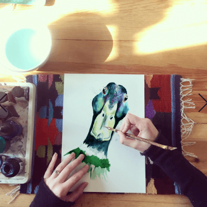 Kate Moby mallard duck design print