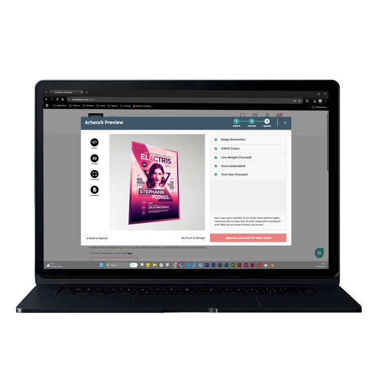 Upload artwork online proofing